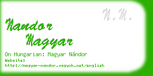nandor magyar business card
