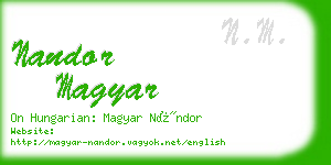 nandor magyar business card